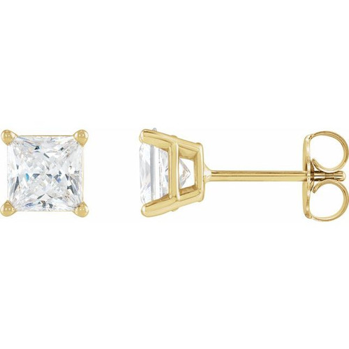 14K Yellow 3/8 CTW Natural Diamond Earrings