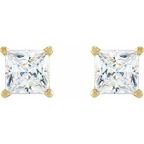 14K Yellow 3/8 CTW Natural Diamond Earrings
