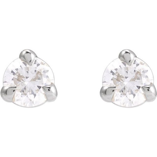 Platinum 1/8 CTW Natural Diamond Earrings