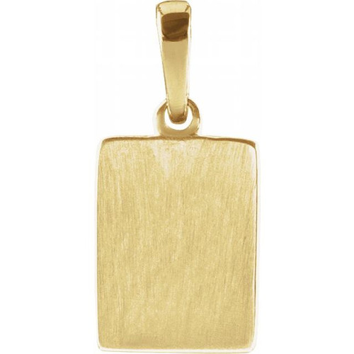 14K Yellow Natural Aquamarine Pendant