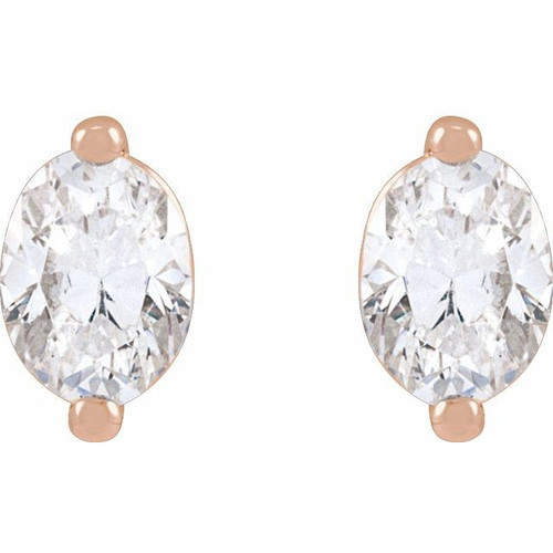 14K Rose 1/3 CTW Natural Diamond Stud Earrings