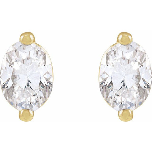14K Yellow 1/2 CTW Natural Diamond Stud Earrings