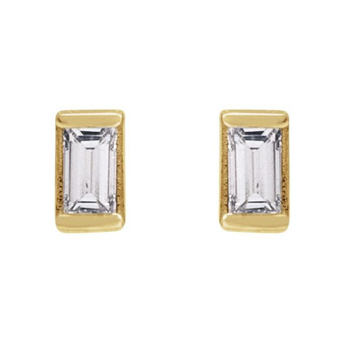 14K Yellow .05 CTW Natural Diamond Stud Earrings