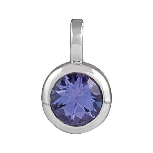 Sterling Silver Natural Tanzanite Pendant