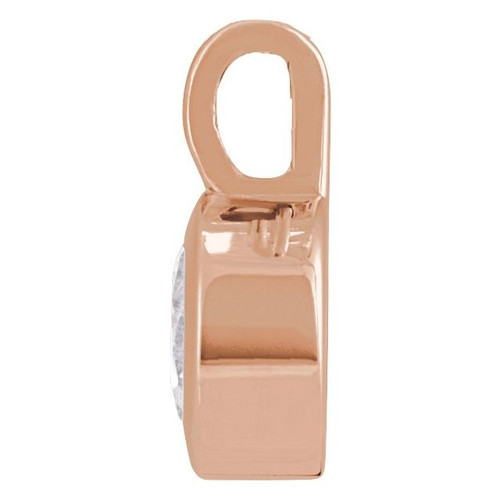 14K Rose Natural Blue Moonstone Pendant