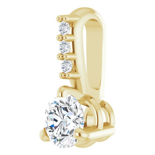 14K Yellow 1/5 CTW Natural Diamond Pendant