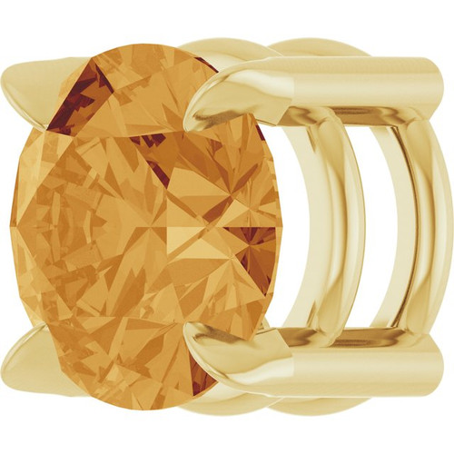 14K Yellow 6 mm Natural Citrine Pendant