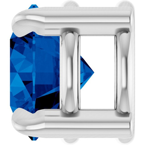 Platinum 5 mm Lab-Grown Blue Sapphire Pendant