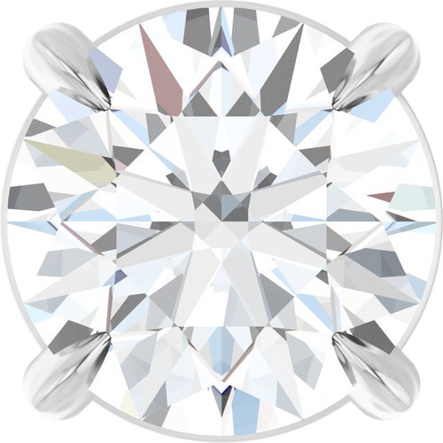 Platinum 6 mm Natural White Sapphire Pendant