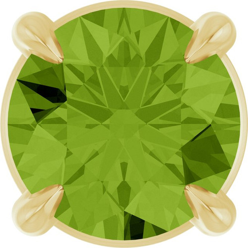 14K Yellow 5 mm Natural Peridot Pendant