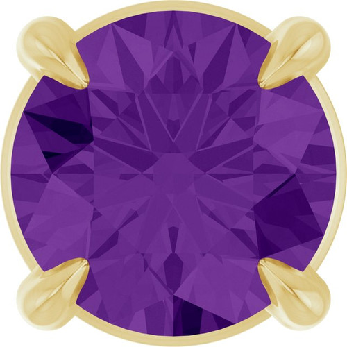 14K Yellow 5 mm Natural Amethyst Pendant