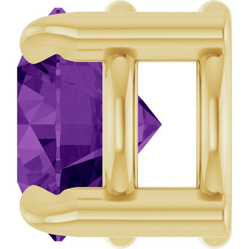 14K Yellow 5 mm Natural Amethyst Pendant
