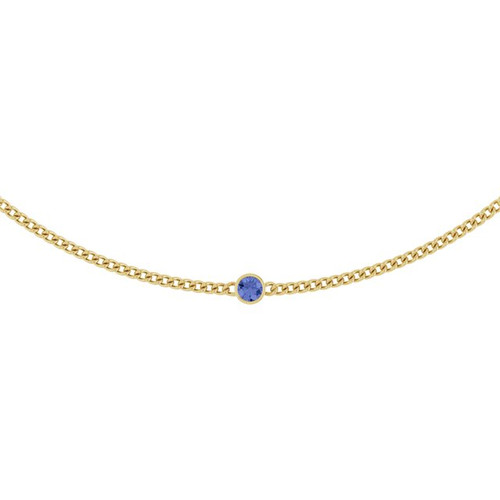 14K Yellow Natural Tanzanite 16" Necklace