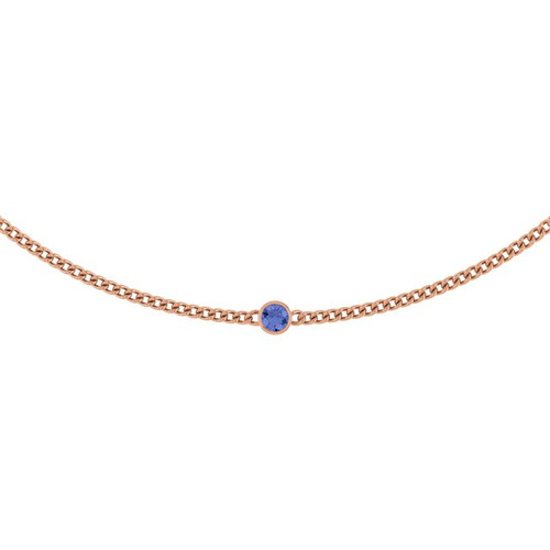 14K Rose Natural Tanzanite 16" Necklace