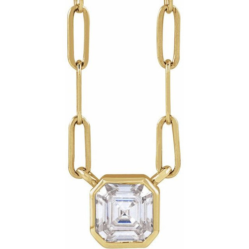 14K Yellow Lab-Grown Moissanite 18" Necklace