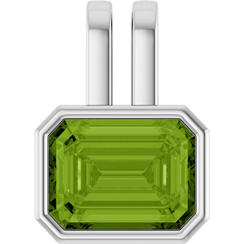 Sterling Silver Natural Peridot Pendant