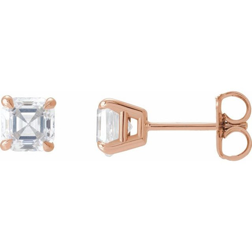 14K Rose 5/8 CTW Natural Diamond Earrings