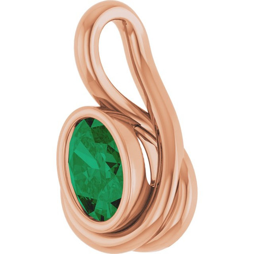 14K Rose Gold Emerald Ring Fine Jewelry  $889