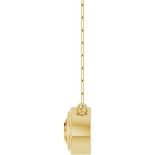 14K Yellow Natural Citrine 18" Necklace