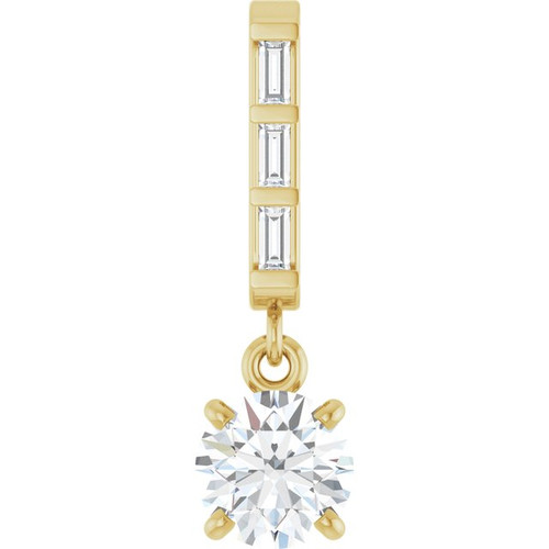 14K Yellow 3/8 CTW Natural Diamond Pendant