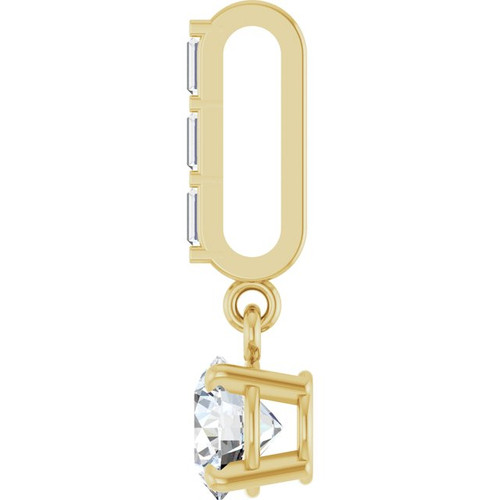 14K Yellow 3/8 CTW Natural Diamond Pendant