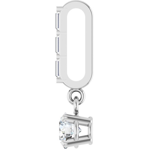 14K White 1/4 CTW Natural Diamond Pendant