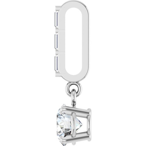 Sterling Silver 3/8 CTW Natural Diamond Pendant