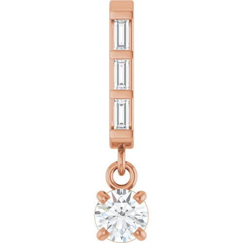 14K Rose 1/5 CTW Natural Diamond Pendant