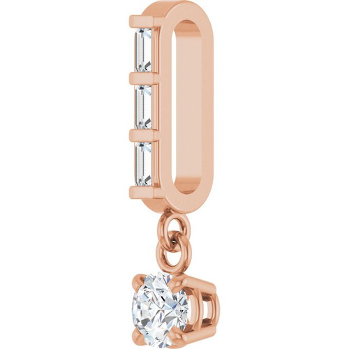 14K Rose 1/5 CTW Natural Diamond Pendant