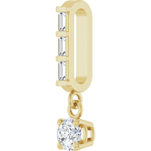 14K Yellow 1/5 CTW Natural Diamond Pendant