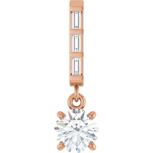 14K Rose 3/8 CTW Natural Diamond Pendant