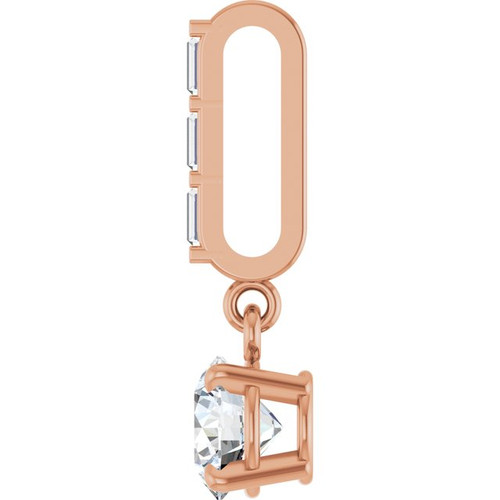 14K Rose 3/8 CTW Natural Diamond Pendant