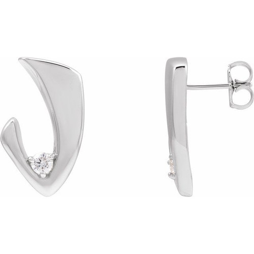 Platinum 1/5 CTW Natural Diamond Earrings