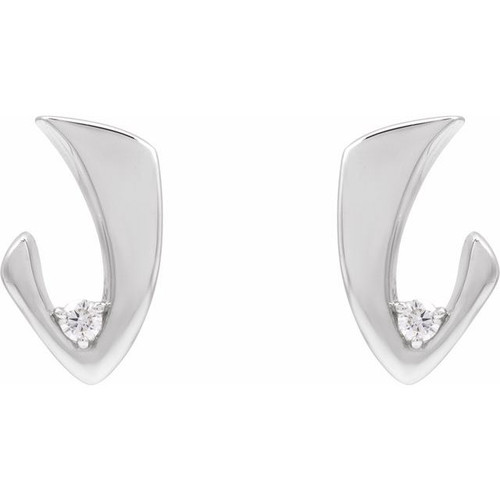 14K White 1/5 CTW Natural Diamond Earrings