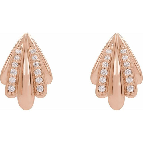 14K Rose 1/5 CTW Natural Diamond Earrings