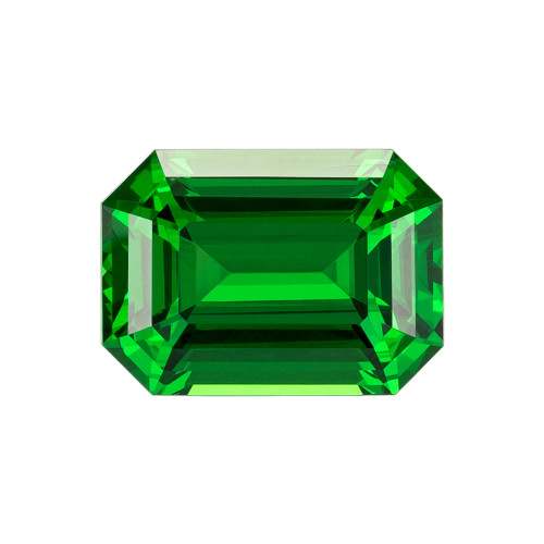 1.88 Carat Fine Green Tsavorite Garnet Gem, Octagon Cut, 8.1 x 5.8 mm