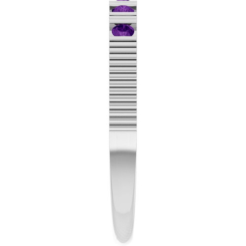 Sterling Silver Natural Amethyst Stackable Ring