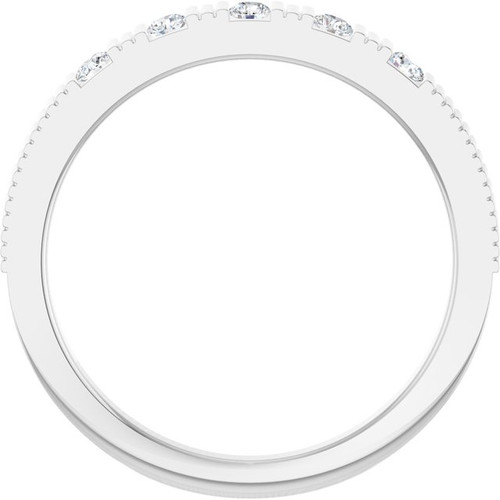 Sterling Silver Natural White Sapphire Stackable Ring