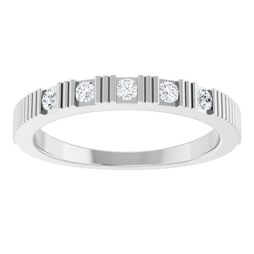 Sterling Silver Natural White Sapphire Stackable Ring
