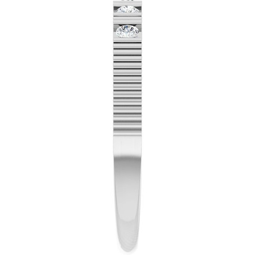 Sterling Silver Natural White Sapphire Stackable Ring