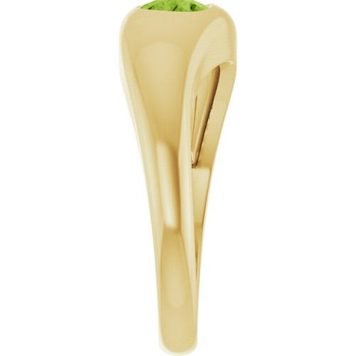 14K Yellow Natural Peridot Ring