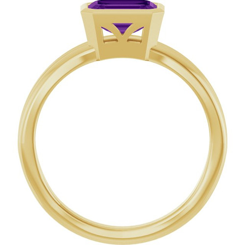 14K Yellow Natural Amethyst Ring