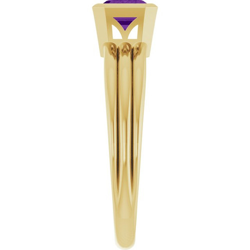 14K Yellow Natural Amethyst Ring