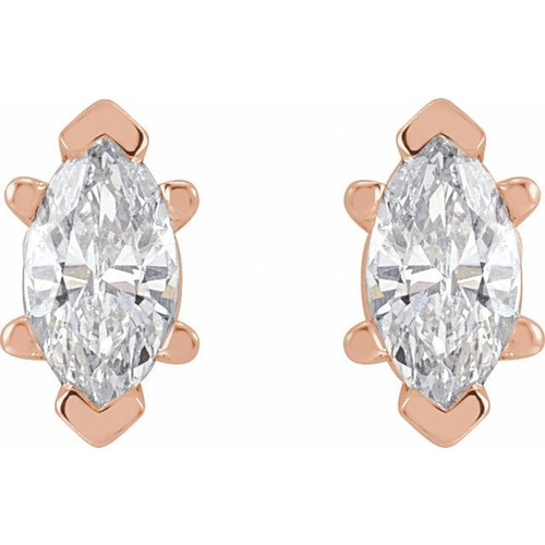 14K Rose 3/8 CTW Lab-Grown Diamond Earrings