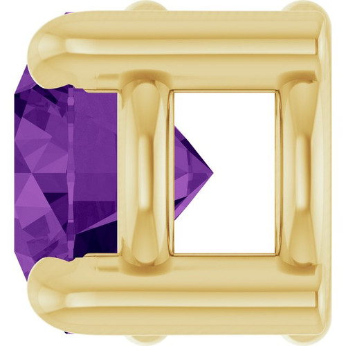 14K Yellow 4 mm Natural Amethyst Pendant