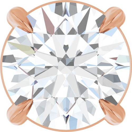 14K Rose 6 mm Natural White Sapphire Pendant