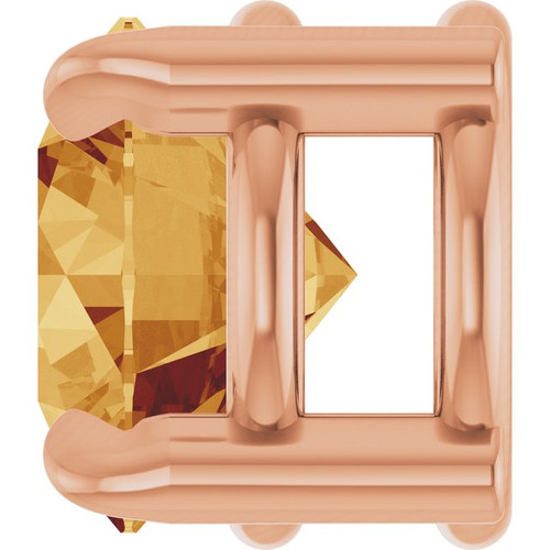 14K Rose 5 mm Natural Citrine Pendant