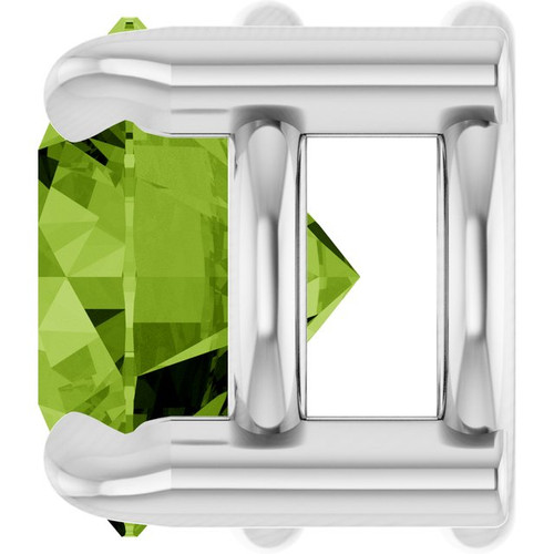 Platinum 5 mm Natural Peridot Pendant