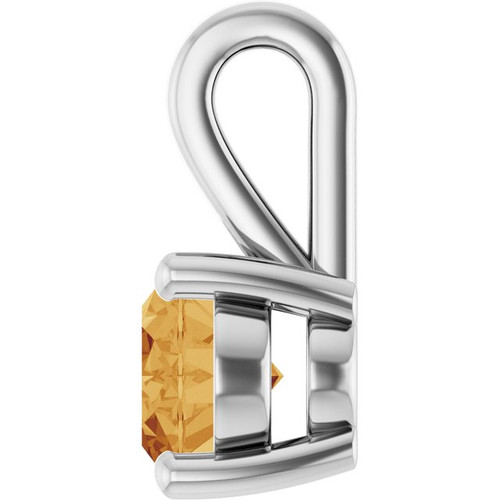 Platinum Natural Citrine Pendant