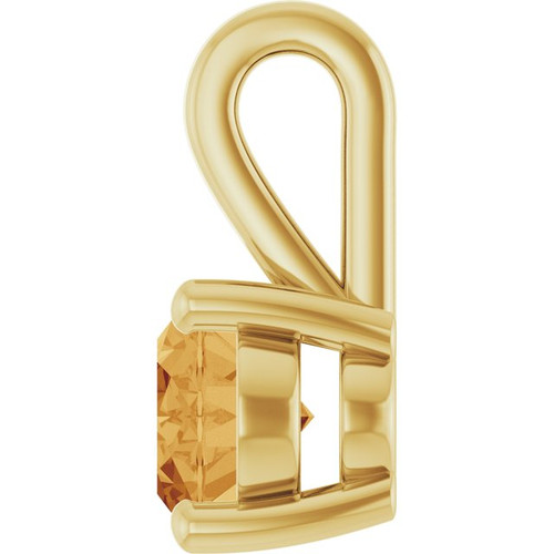 14K Yellow Natural Citrine Pendant